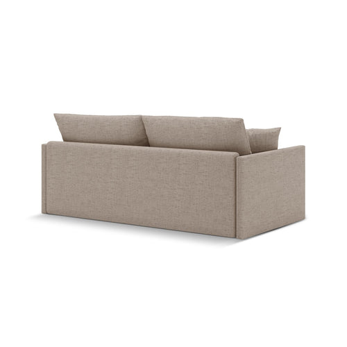 Cosmopolitan Design - Converteerbare bank Shannon 3-zits, structurele stof cappuccino - 94x209x87cm