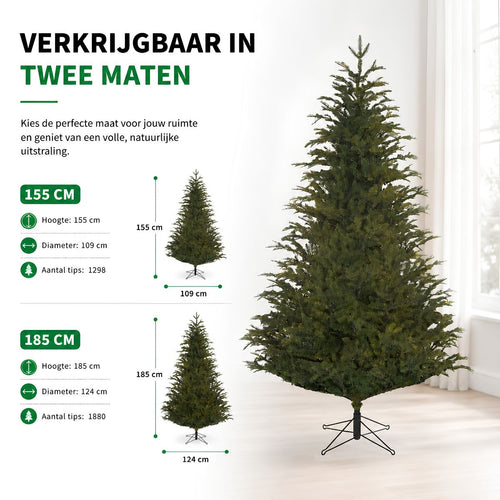Black Box Trees Frasier - Kerstboom met Volle Uitstraling en 1298 Takken - Kerstversiering voor Binnen - Kunstboom Makkelijk Op te Zetten - H155 x