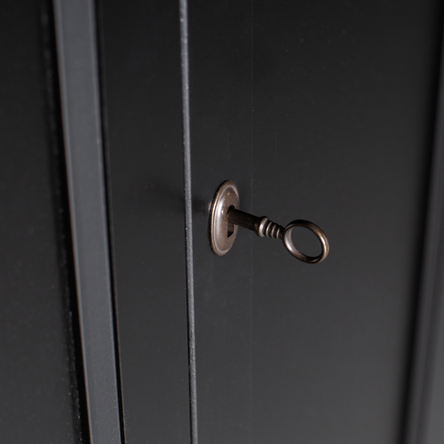 WOOOD meidenkast Eva - Grenen Geborsteld - Zwart - 150x93x40 - vtwonen shop