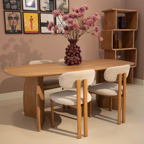 DÉJA Living Eettafel Majada - Deens Ovaal Naturel Mangohout - 300x100x76cm