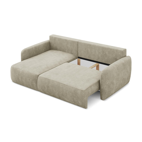 LaMiaSofa hoekbank links Corle - chenille stof - beige - 207x148x86