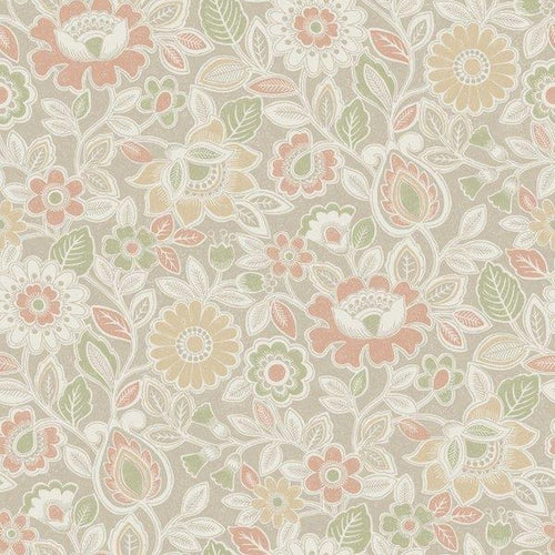 Borastapeter behang bloemen beige - 53 cm x 11.2 m - 660155 - vtwonen shop