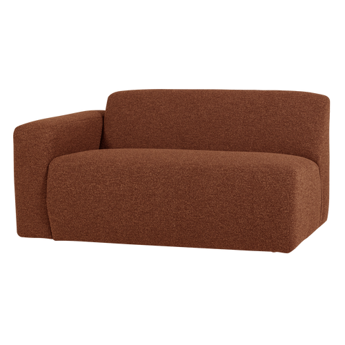 WOOOD 1,5-zits bank arm links Mojo Base - Bouclé - Roestbruin - 74x145x97