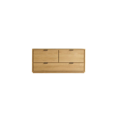 Tikamoon Massief eikenhouten tv-meubel 120 cm - Naturel - vtwonen shop
