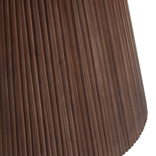 Giga Meubel Eettafel Salvador Rond - Mangohout - Donkerbruin - 130x130x76cm - vtwonen shop