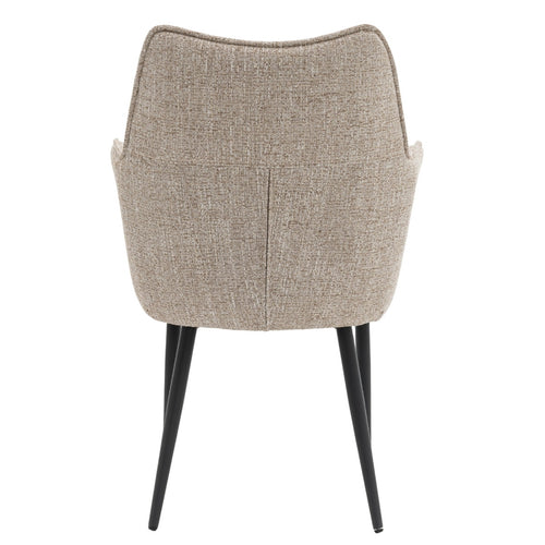 DÉJA Living Eetkamerstoel Zayn - Beige/Zwart - Zithoogte 47cm - Set van 2 - vtwonen shop