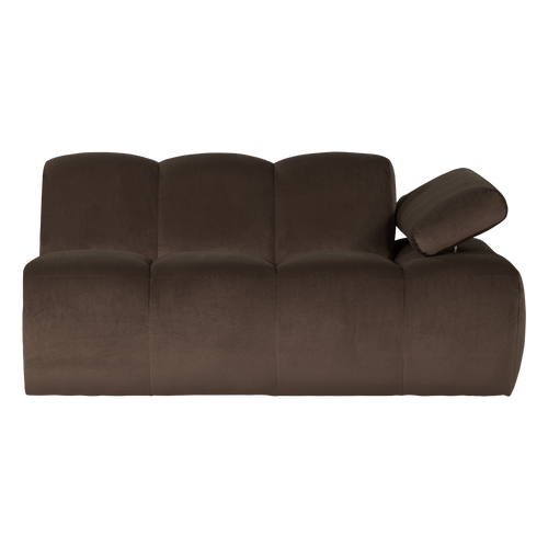 WOOOD 1,5-zits bank arm rechts Mojo - Velvet - Bruin - 74x164x97