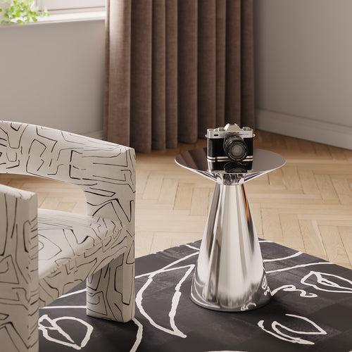 Kare Design Bijzettafel Mambo Ø45cm chroom - vtwonen shop