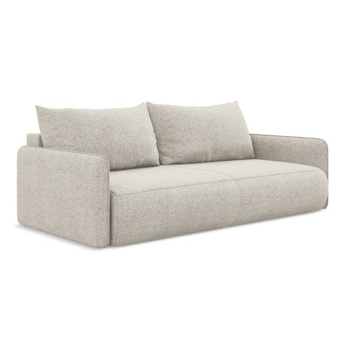 LaMiaSofa 3-zits slaapbank Palermo - chenille stof - zilver - 216x105x86