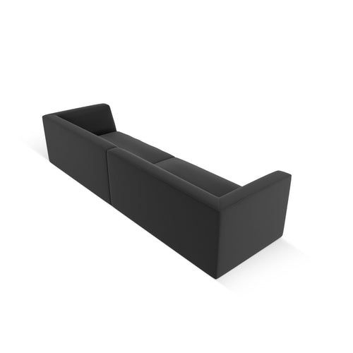 Cosmopolitan Design - Modulaire bank Siena 4-zits, imitatieleer zwart - 93x302x69cm