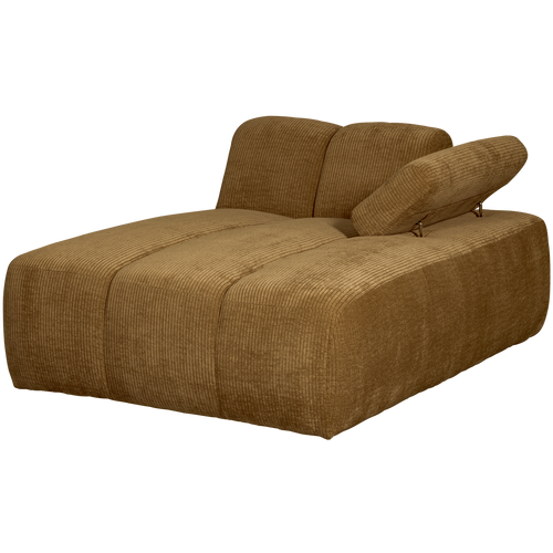 WOOOD chaise longue element rechts Mojo - Ribstof - Geel -74x162x122cm - vtwonen shop