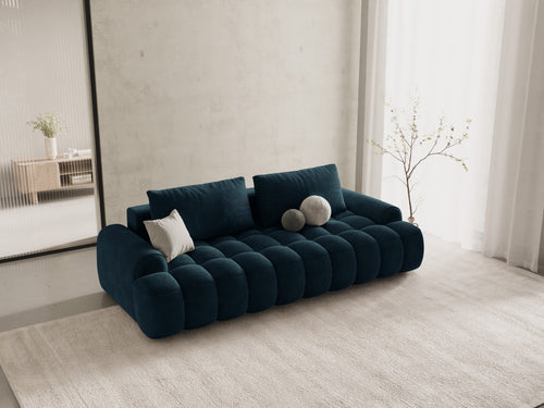 Cosmopolitan Design Slaapbank met opbergdoos Linz 4-zits, flueel diepe olie - 100x250x84cm