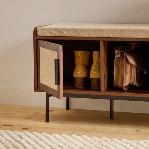 Calicosy - JETSON Schoenenbank - Donker hout - 45,5x100x35 cm