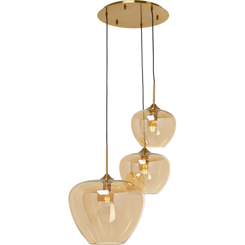 Kare Design Hanglamp Sphere 3 amber - vtwonen shop