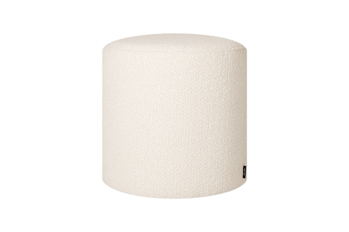 noo.ma Folk Pouf Tall - Cloud Beige Bouclé, 40 x 40 x 42 cm