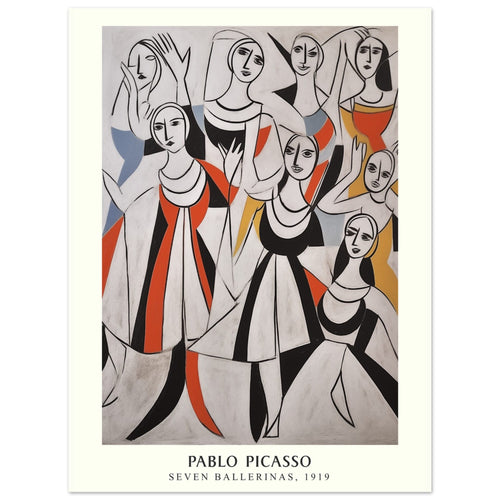 Artfulprints  Pablo Picasso - Seven ballerinas   poster 30x40 cm - vtwonen shop