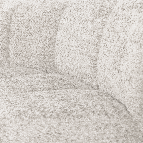 WOOOD eetbank halfronde hoek rugleuning Mojo - Wollig Ecru - 83x152x74