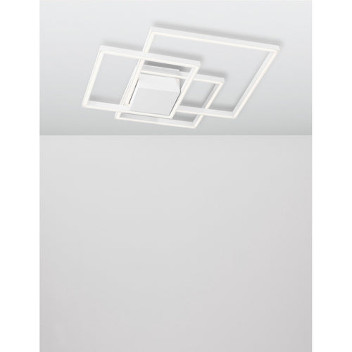 Merano Atlanta Geïntegreerde LED Semi Flush Light Wit Aluminium LED 42W 2650Lm 3000K