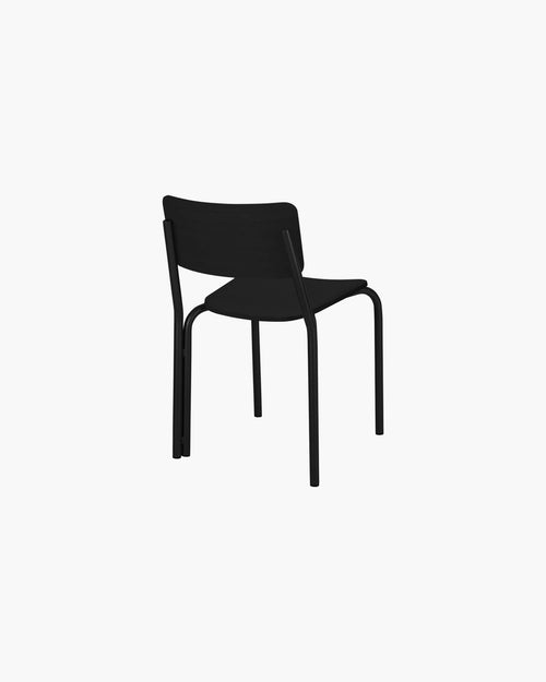 noo.ma Kei Chair - strak plywood design Vulcano Black, zithoogte 44,5 cm