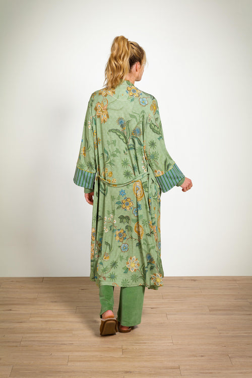 Pip Studio - Noa Kimono Dames - Safari Bloom - Groen - XL - vtwonen shop