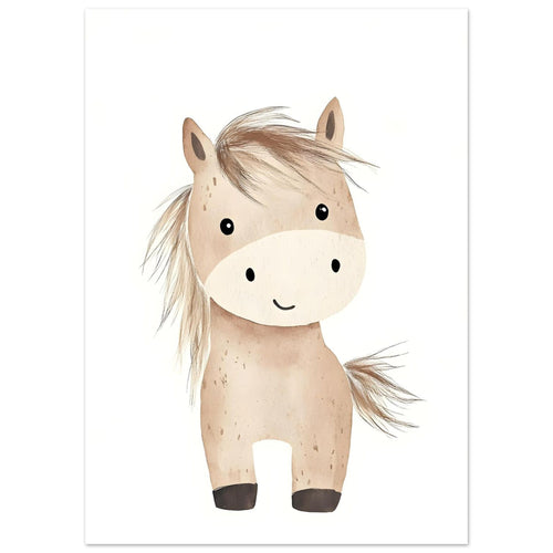 Artfulprints  Avontuurlijke pony   poster 50x70 cm - vtwonen shop