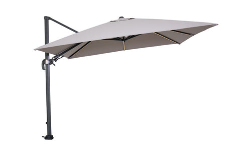 Hawaii Lumen parasol - 300x300 cm - carbon black - zand
