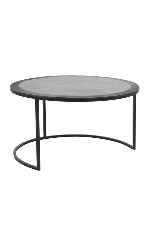 Light & Living salontafel TALCA - Ø75x45cm - zwart - Set van 2
