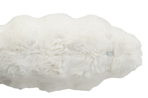J-Line kussen Wave - polyester - wit