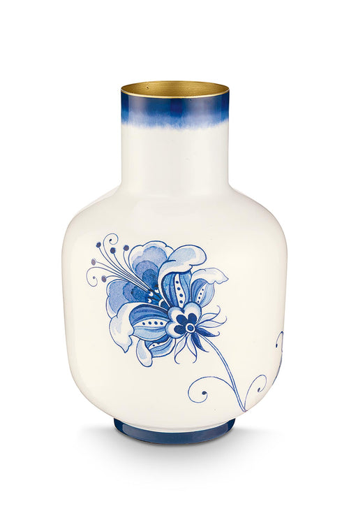 Pip Studio Vaas Pip & The Blue Bird - Metaal - Blauw - 36cm
