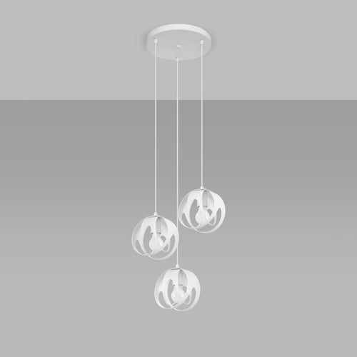 Sollux Lighting Hanglamp TULOS 3P wit - 30x30x117cm