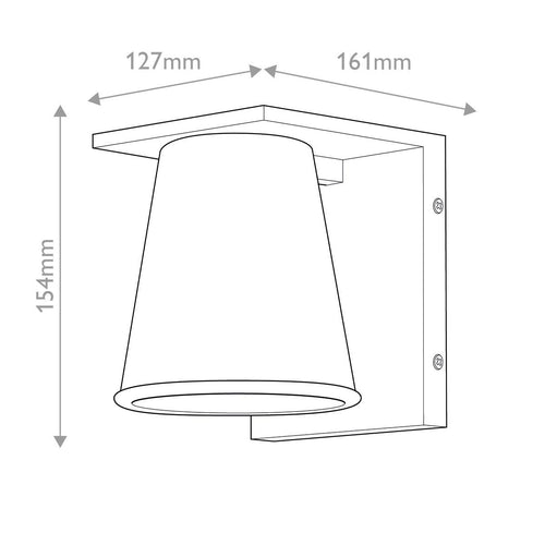 Außenwandleuchte Downlight Modern Architektonisch Bronze 2700K IP44 1x GU10