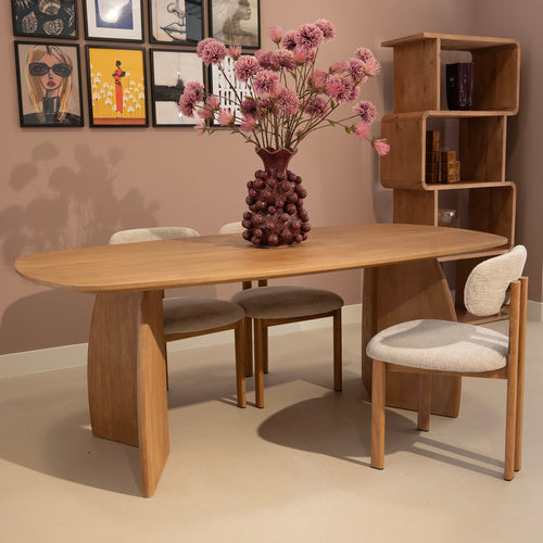 DÉJA Living Eettafel Majada - Deens Ovaal Naturel Mangohout - 240x100x76cm