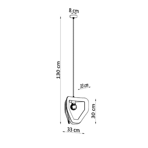 Sollux Lighting Hanglamp TRES wit - 33x33x130cm