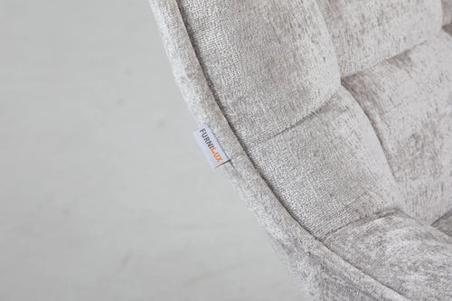 FurniLux Fauteuil Sam Licht Grijs van  - Stof - Met en ronde voet - Verstelbaar en draaibaar - 100% Polyester - 76 x 81 x 109cm - vtwonen shop