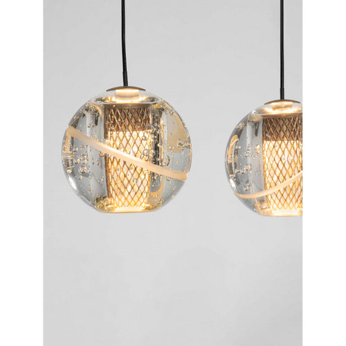 Nova Luce LICIO Hanglamp voor in de vorm van een bar, goudkleurig, Triac dimbaar, LED, 16W, 832lm, 3000K