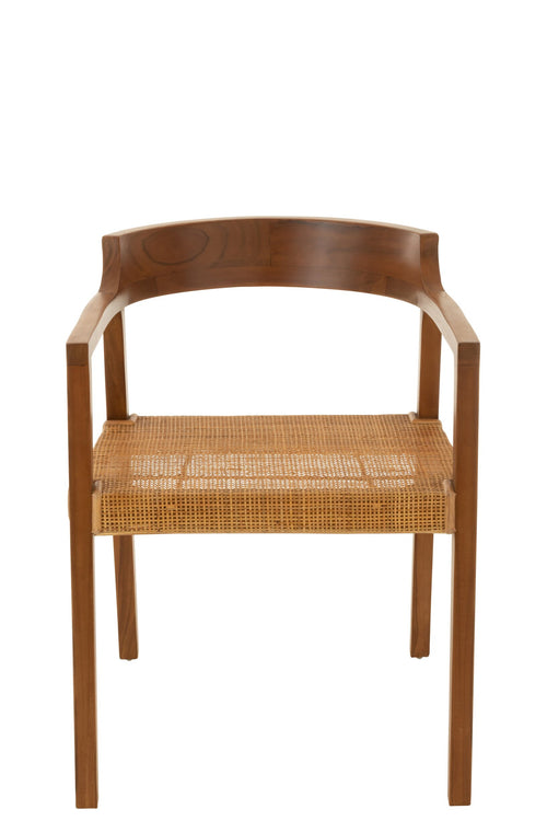 J-Line stoel Emma - hout - bruin