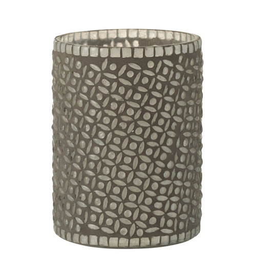 J-Line windlicht Patroon - glas - grijs - vtwonen shop