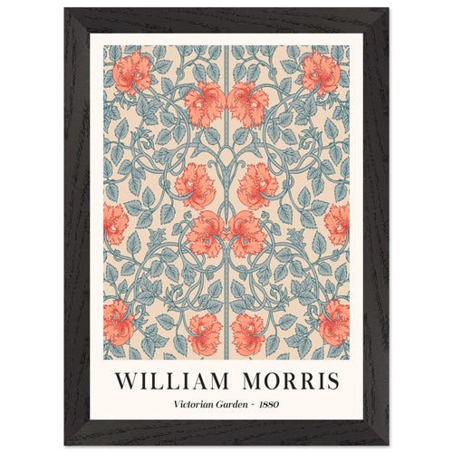 Artfulprints Poster met Lijst William Morris - Victorian garden 1880   - A4 21x29.7 cm - Meerkleurig