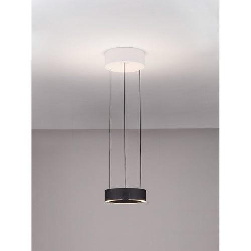 Nova Luce AFI Cilindrische hanglamp voor aan het plafond, zwart, sensor dimbaar, LED, 24W, 1712lm, 3000K