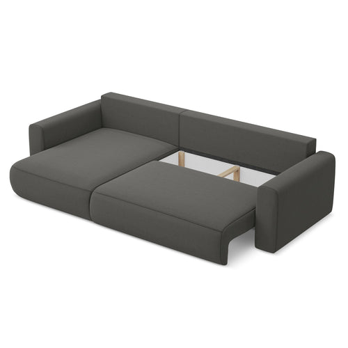 LaMiaSofa hoekbank links Perugia - velours - staal - 278x149x82