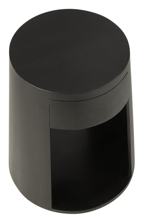 J-Line bijzettafel Drawn - hout/mdf - zwart