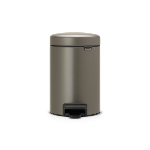 Brabantia NewIcon Pedaalemmer, 3 liter, kunststof binnenemmer - Platinum