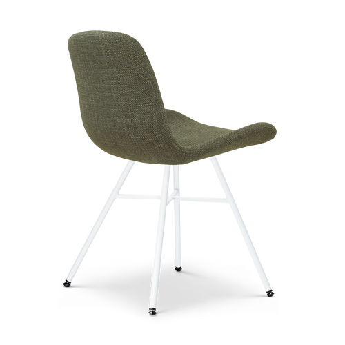 Nolon Noa-Fé eetkamerstoel forestgroen - wit onderstel - vtwonen shop