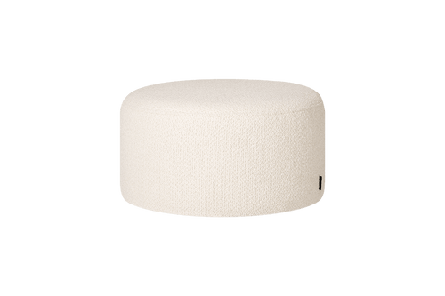 noo.ma Folk Pouf Low - Cloud Beige Bouclé, 50x50x26 cm