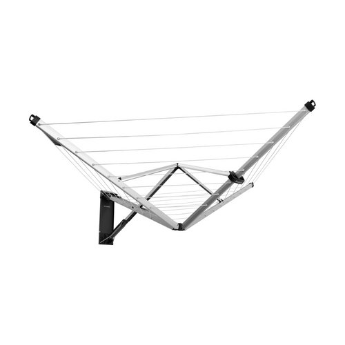 Brabantia WallFix, 24 meter, met beschermhoes - Metallic Grey