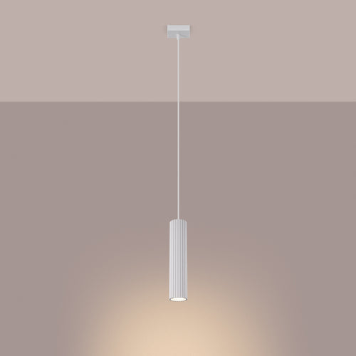 Sollux Lighting Hanglamp KARBON 1 wit - 8x8x118cm