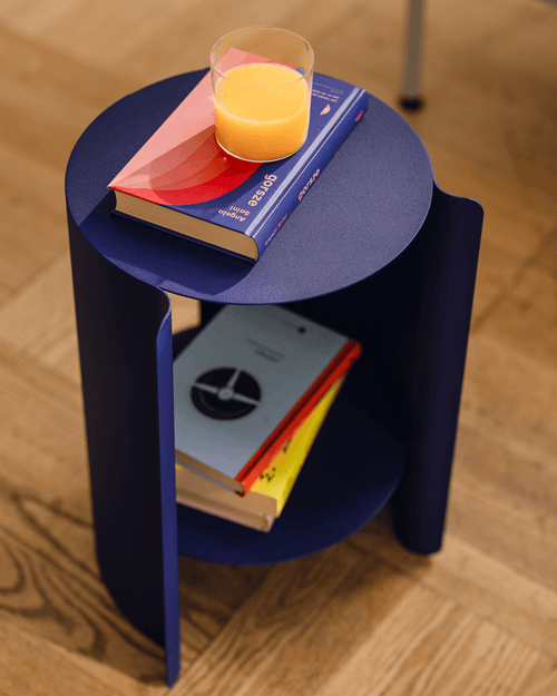 noo.ma Wa Side Table - gepoedercoat stalen bijzettafel, Cocoa Brown