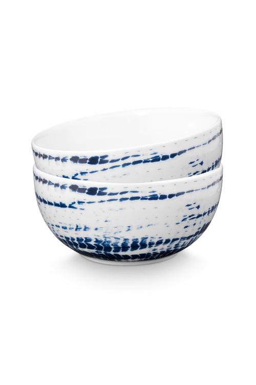 vtwonen - Tie-Dye Kommen - Serviesset van 2 - 20.5cm - vtwonen shop