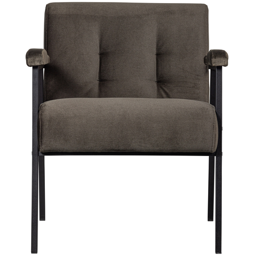 WOOOD fauteuil Scott - Velvet - Warm Groen - 75x65x83 - vtwonen shop