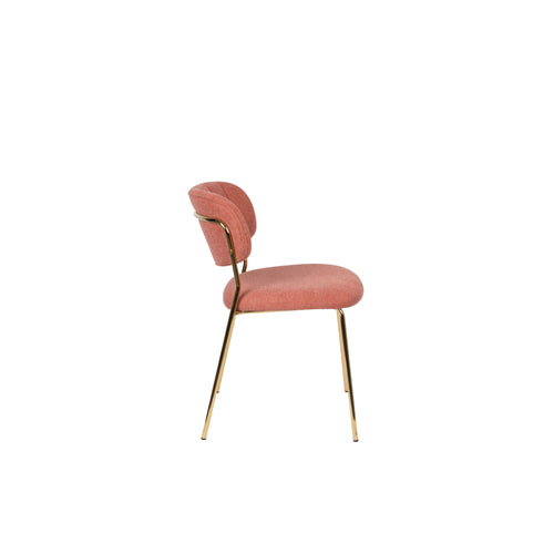 Housecraft Living Jolien Eetkamerstoelen Goud/ Roze - Set van 2 - vtwonen shop